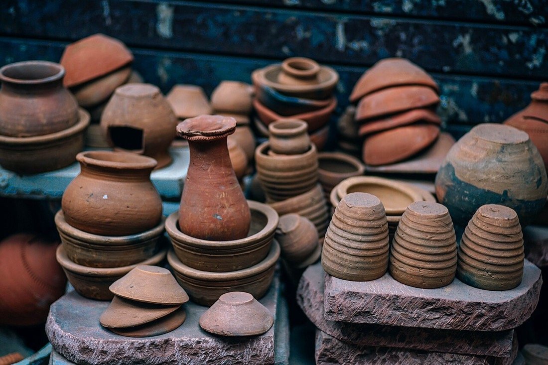 Terracotta and clayware — pots, diyas and planters